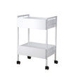 White Rolling Cart 2 Drawers