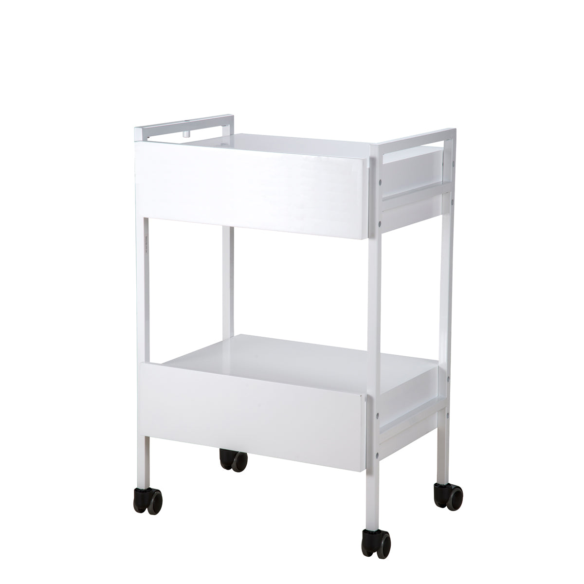 White Rolling Cart 2 Drawers