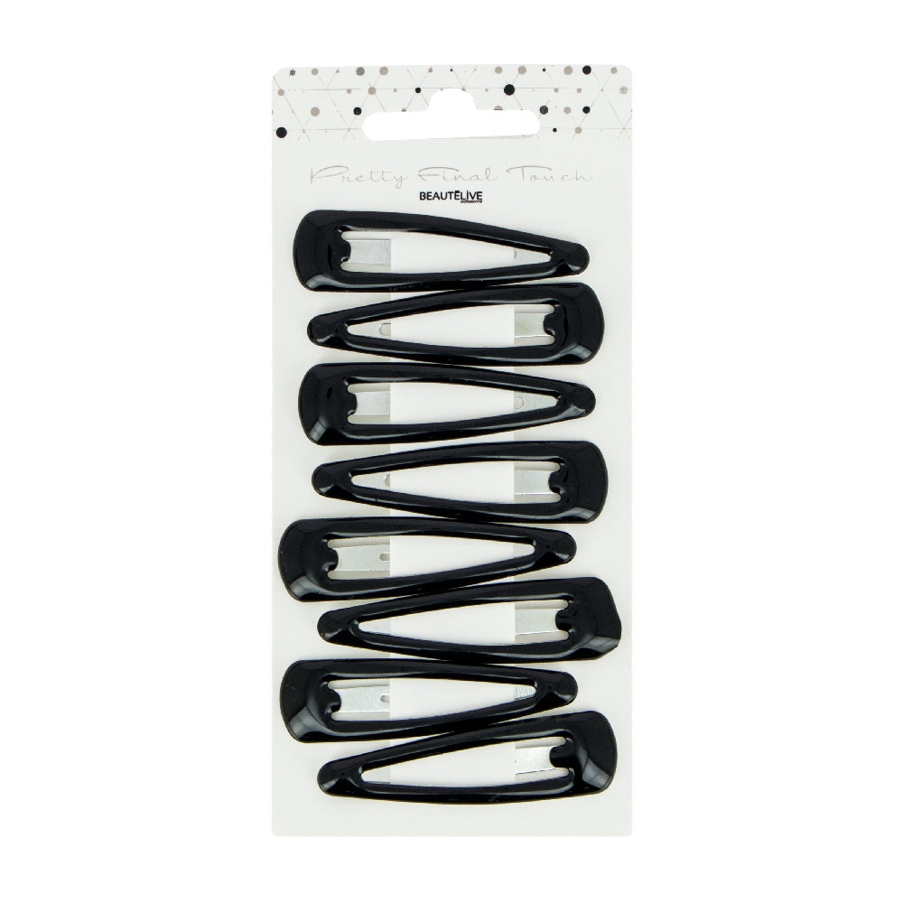 Medium click-clack hair clips x8