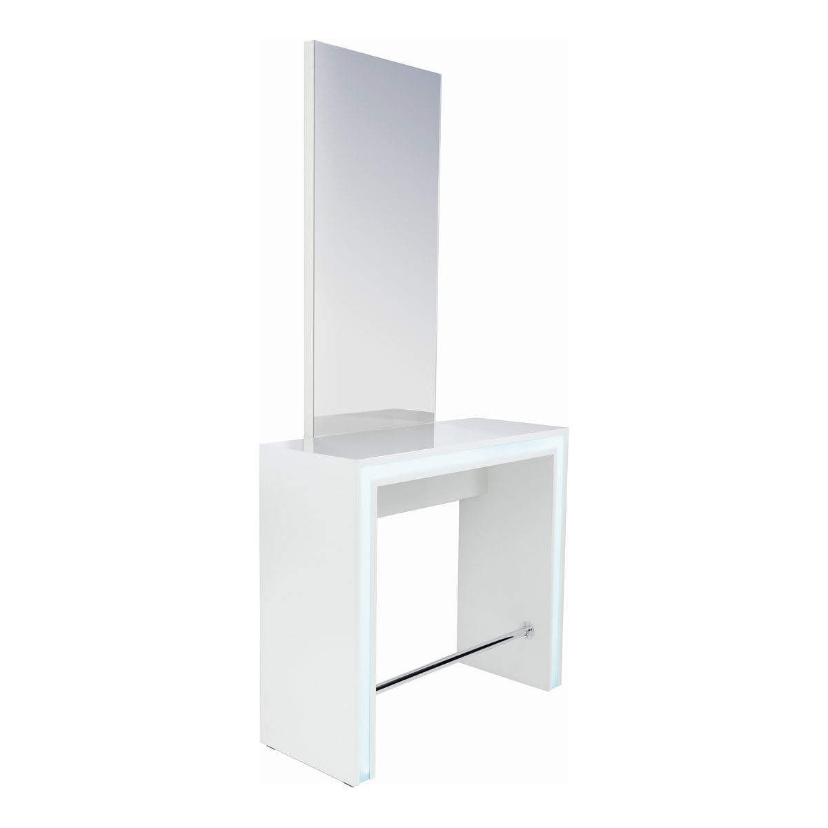 Coiffeuse ORLANDO Murale 1 place Finition Mate Eclairage LED