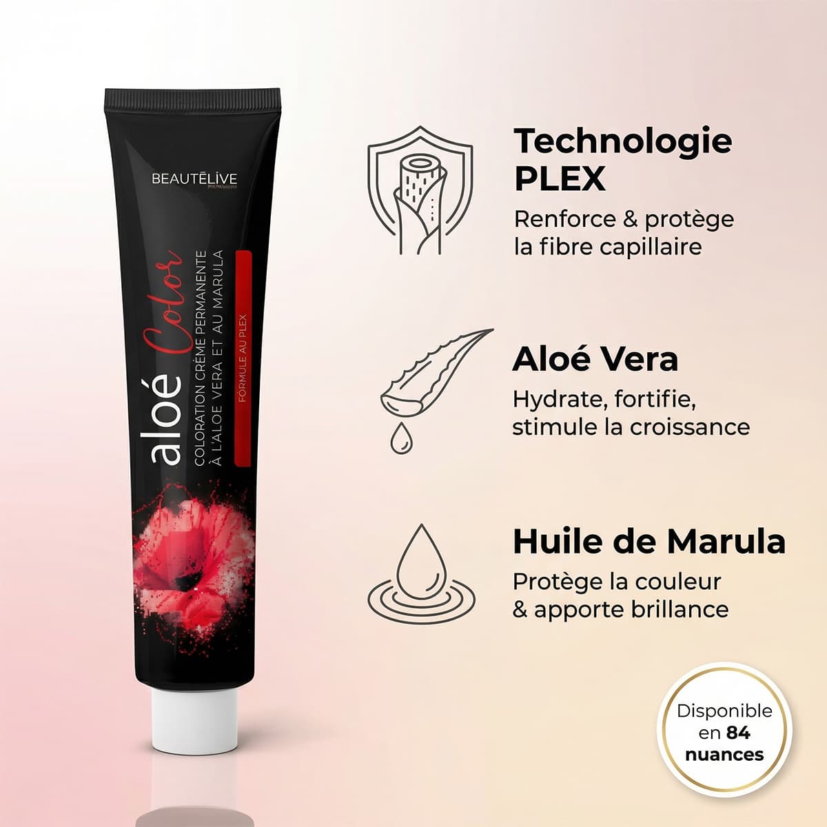 Cream Hair Color with Aloe Vera and Marula PLEX Aloe Color Plex