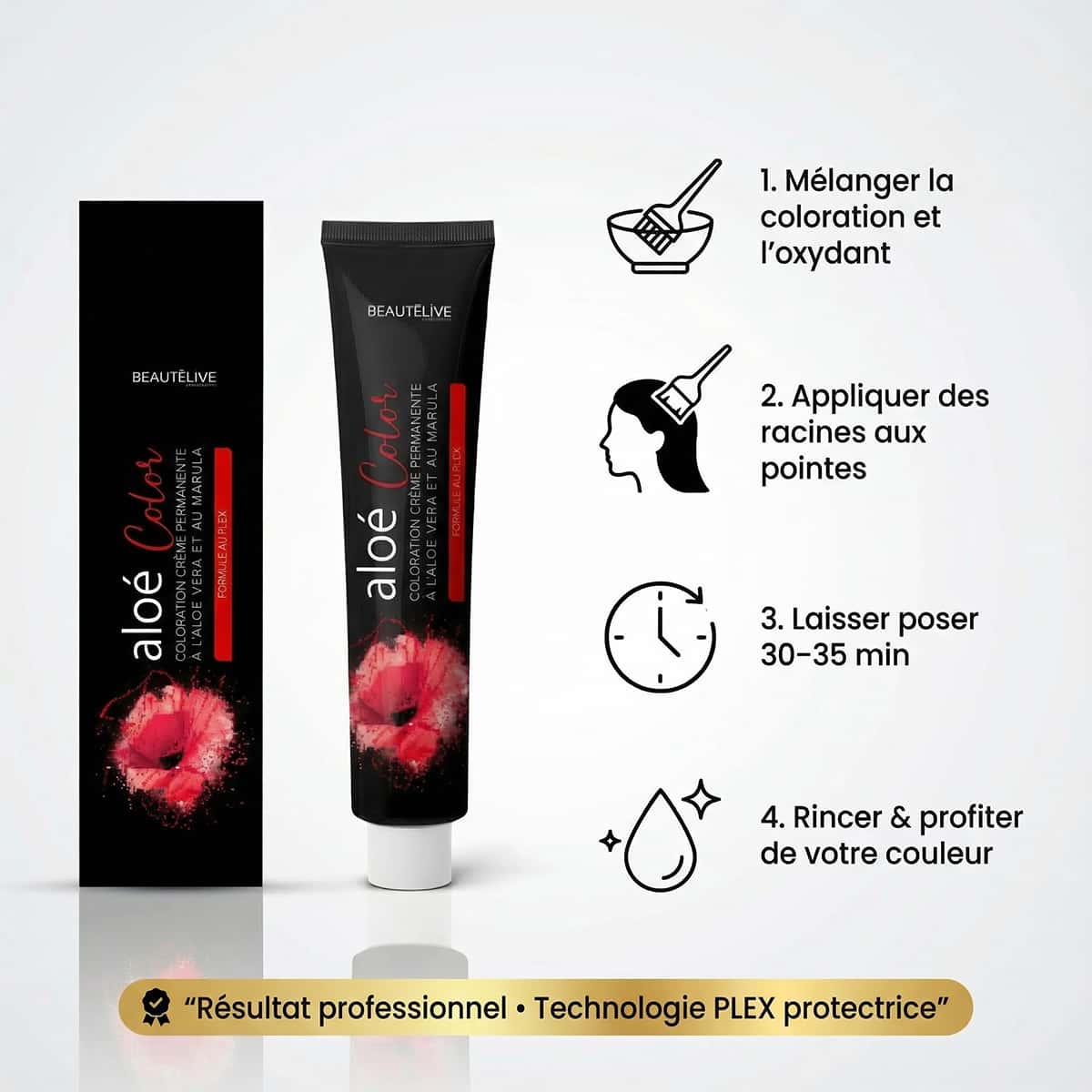 Cream Hair Color with Aloe Vera and Marula PLEX Aloe Color Plex