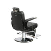 Fauteuil Barbier ASHER Noir Base Ronde Chromée