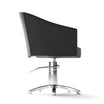 GALA armchair, black faux leather 008C star base