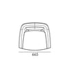 GALA armchair round base black skai 008C