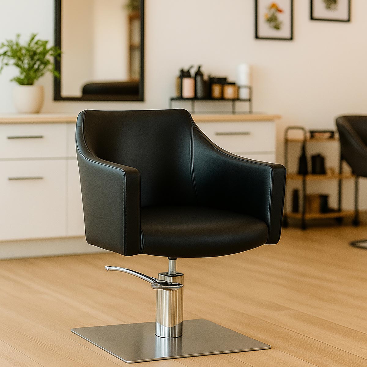 Fauteuil SCOPELLO Noir Base Carrée