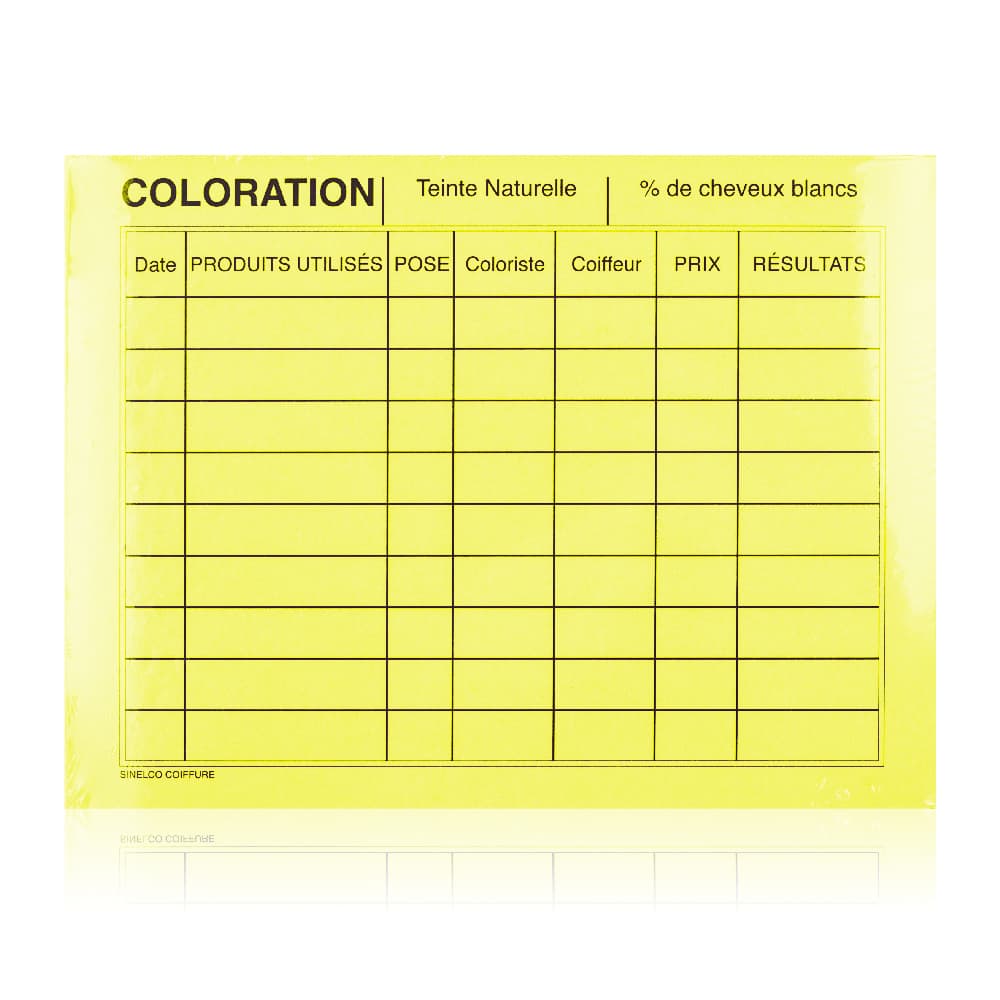 Coloring and perm information sheets