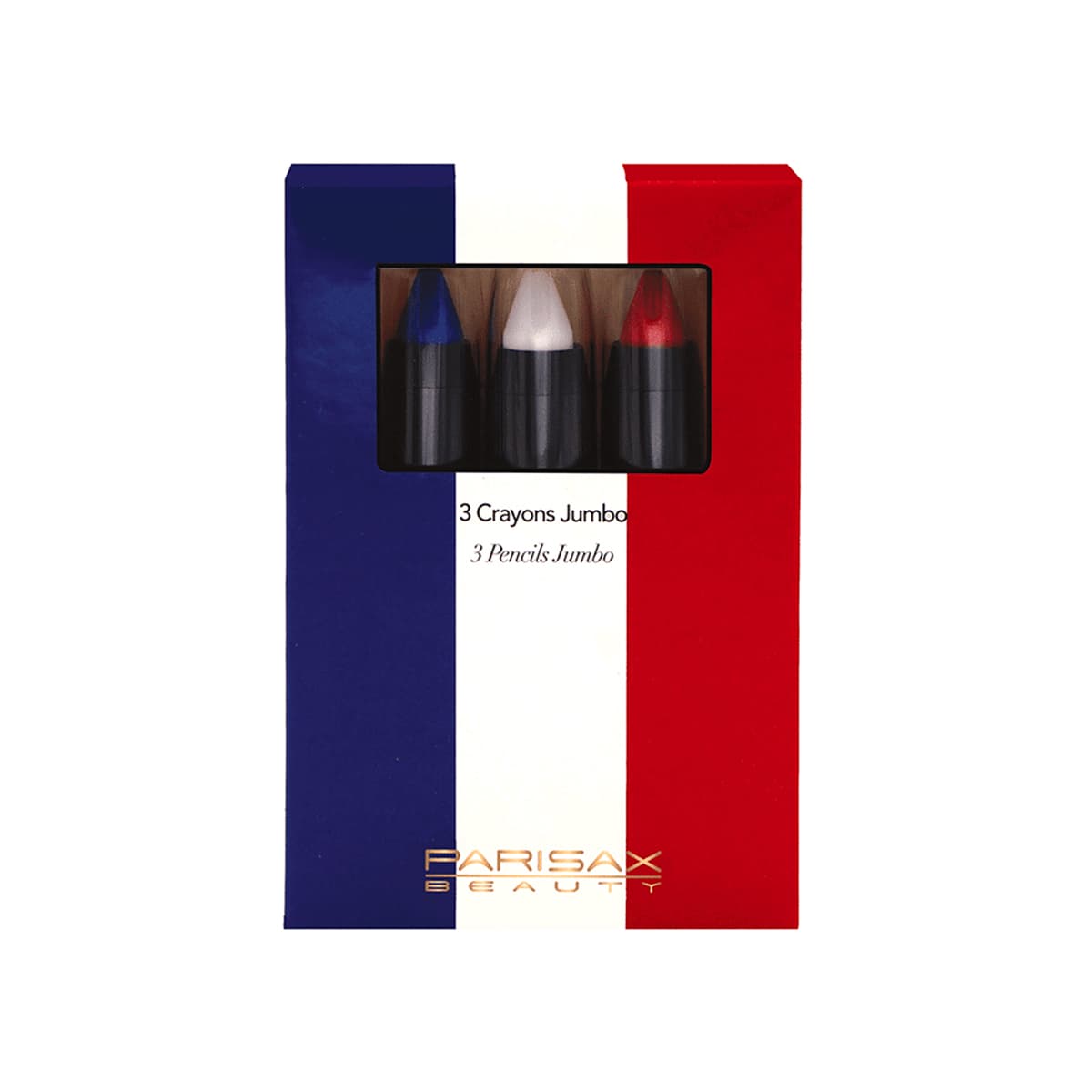 Kit 3 Crayons Jumbo Bleu Blanc Rouge