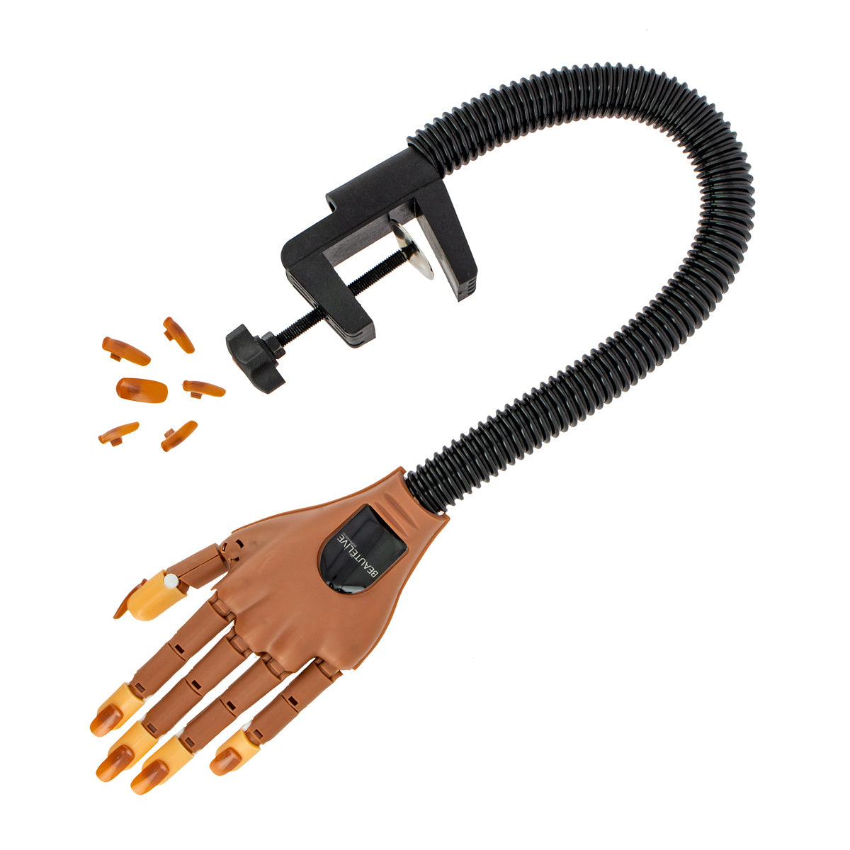 Main d'entraînement articulée flexible + 100 ongles