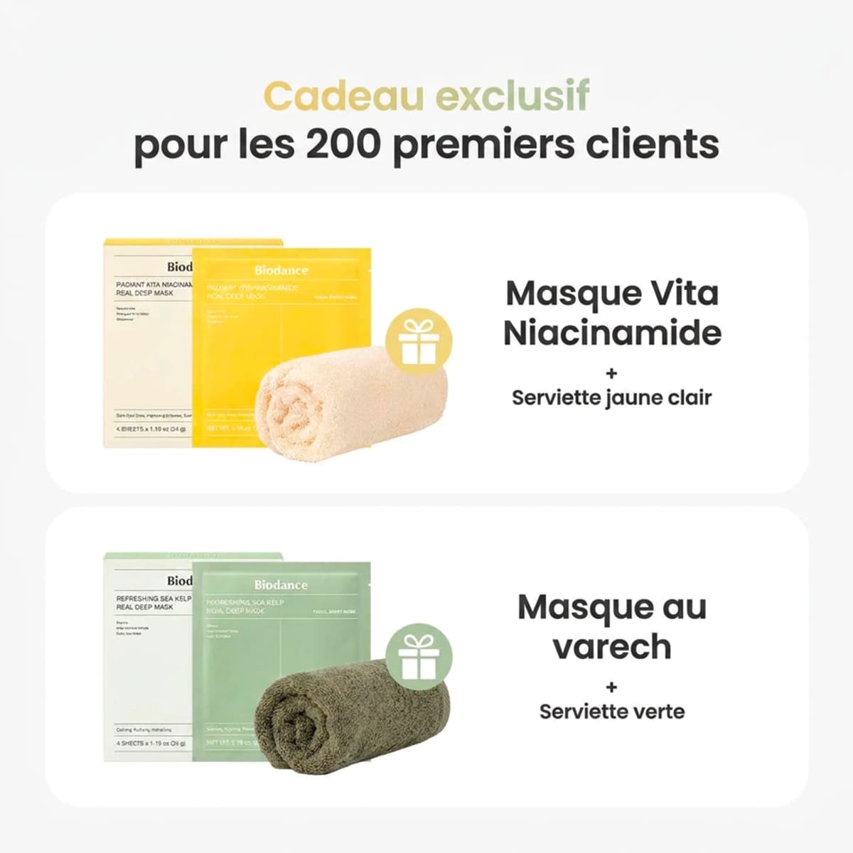Masques Rafraîchissants Profonds aux Algues Marines (X4 Masques)