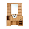 Meuble Barber Station OKE 2 avec Cuvette et Miroir avec Etagères