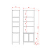 Meuble NOAH 3 Etagères 1 Placard Structure Noire