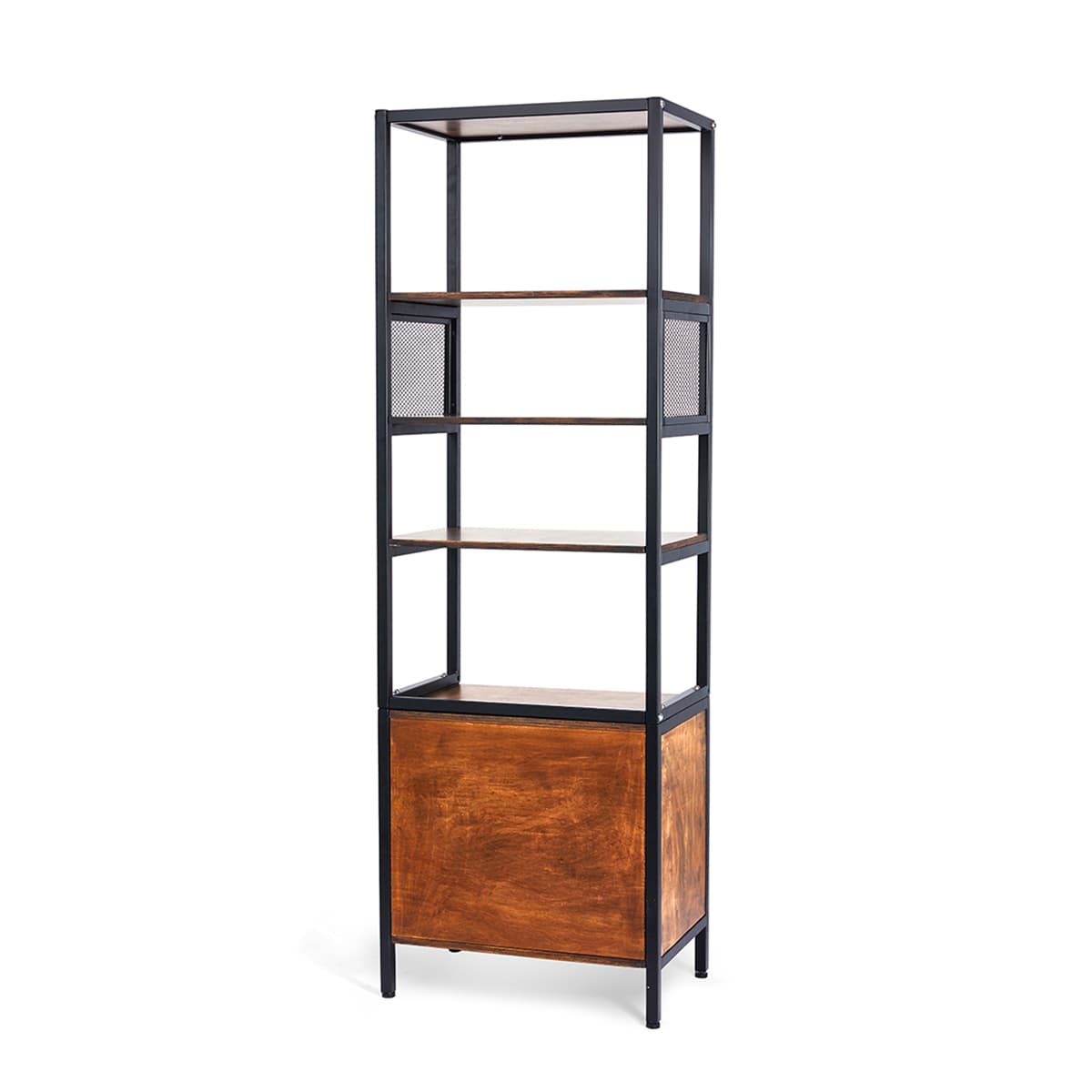 Meuble NOAH 3 Etagères 1 Placard Structure Noire