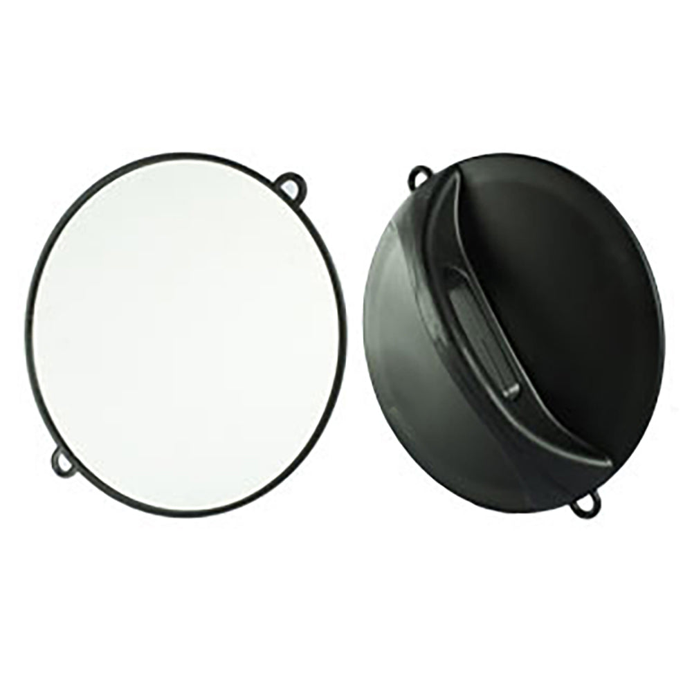Extra-flat round hairdressing mirror