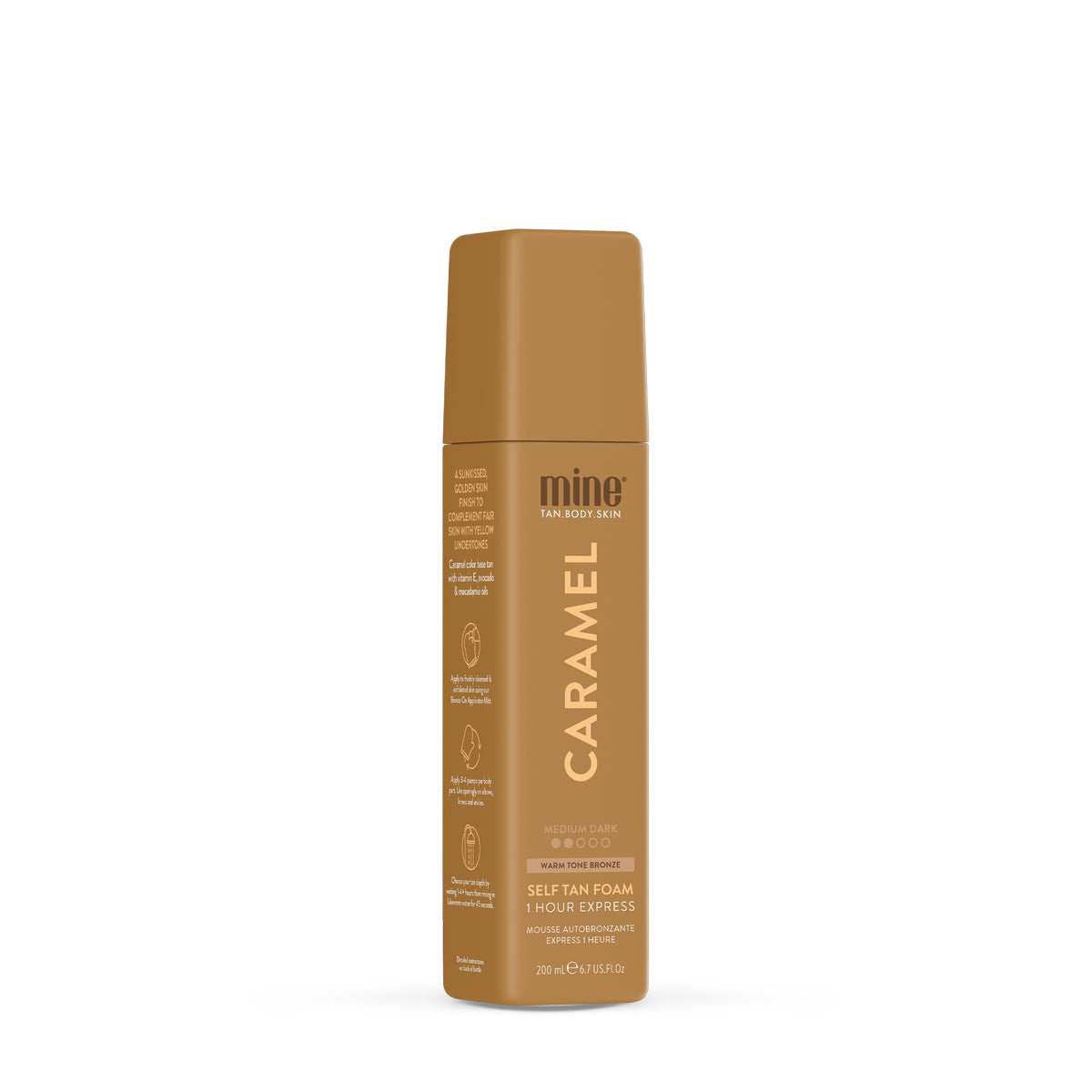 Mousse bronzante CARAMEL 200ml Minetan
