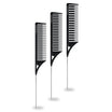 Black Metal Tail Comb X3