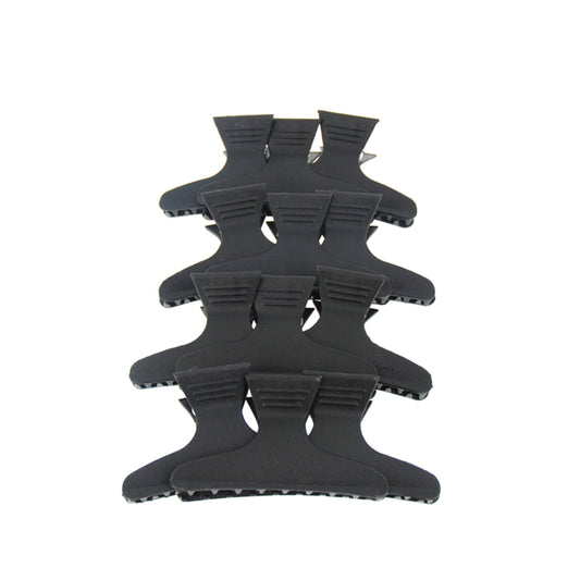 Lot de 12 pinces croco noire