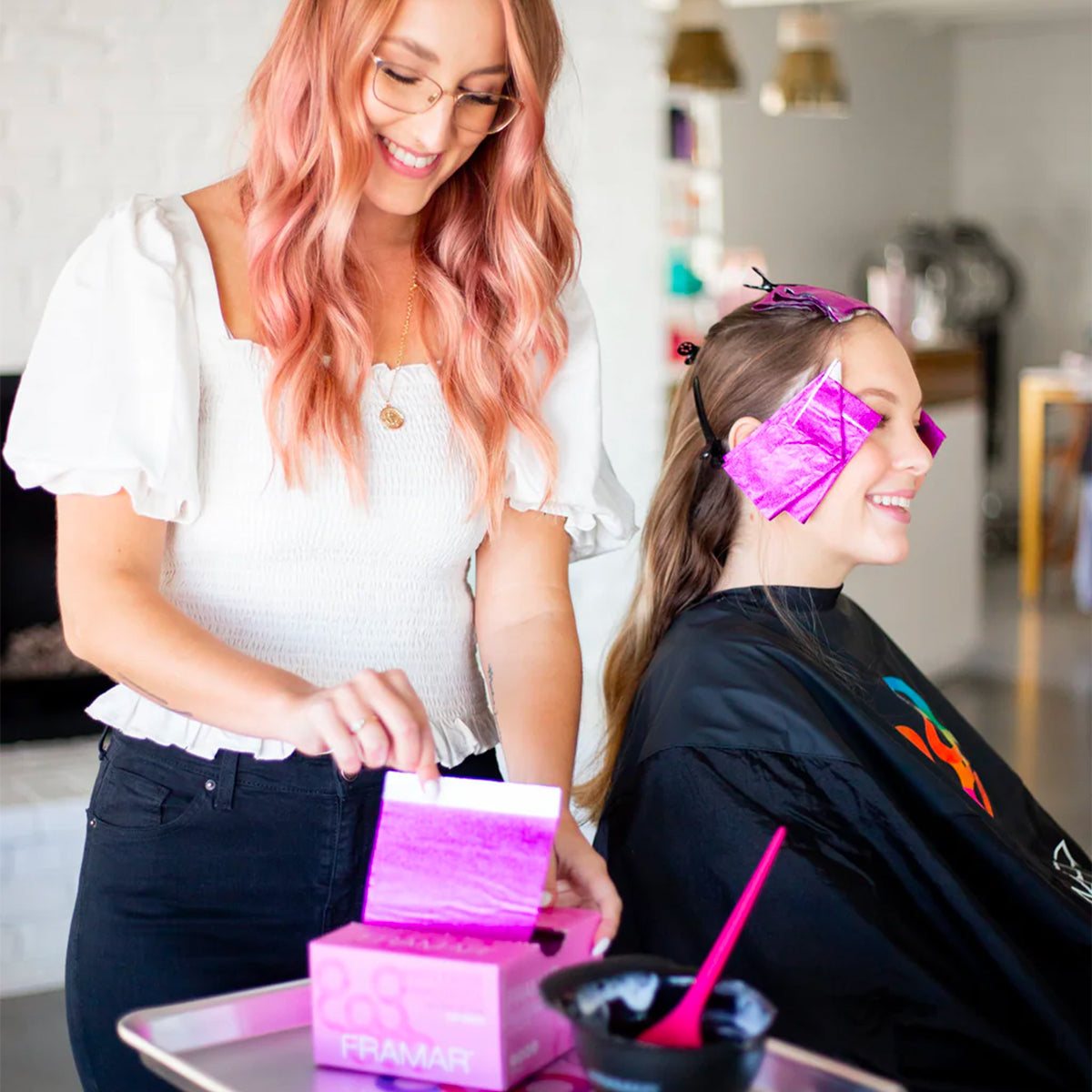 Pince Sépare-mèches Noire à Forte Pression x4