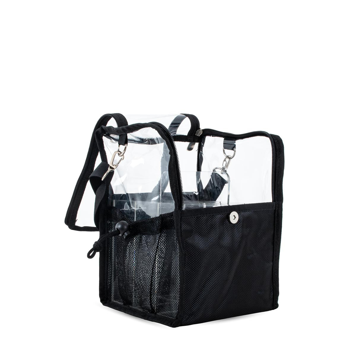 Transparent and Black BRUSSELS Bag with Compartments