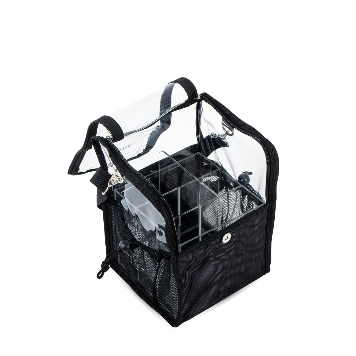 Transparent and Black BRUSSELS Bag with Compartments