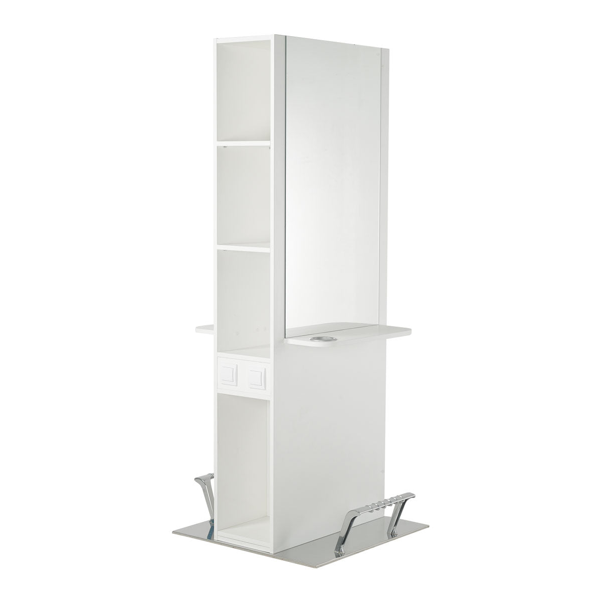 Hairdressing unit HELENE Central 2 seats Matte finish + footrests