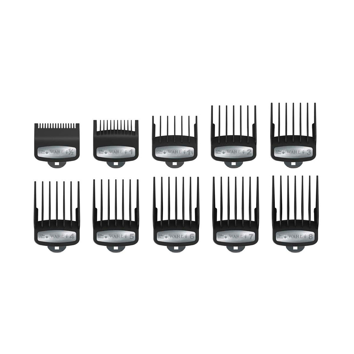 Set de 10 Contre-Peignes Premium noirs 1,5 à 25mm ref 03421-100