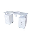 Table Manucure DISTAL 2 caissons Bois Blanc