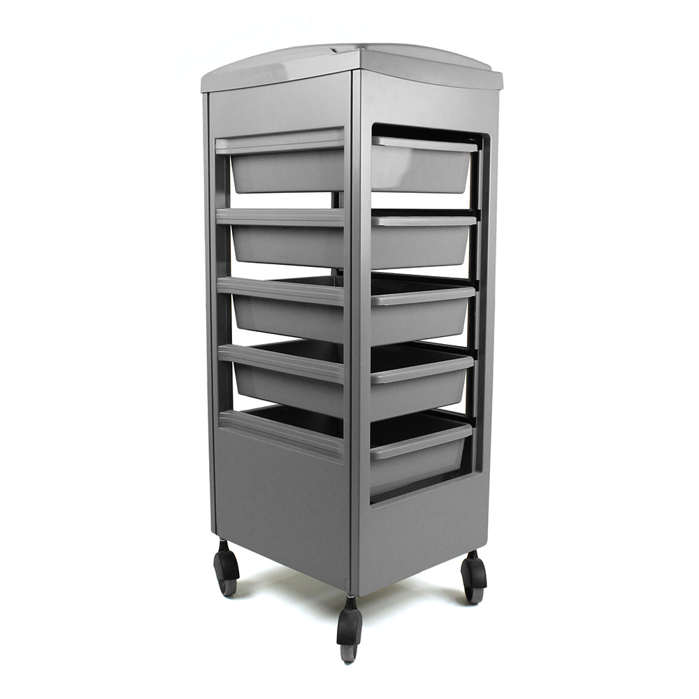 Marion 2 hairdressing trolley with anti-hair wheels