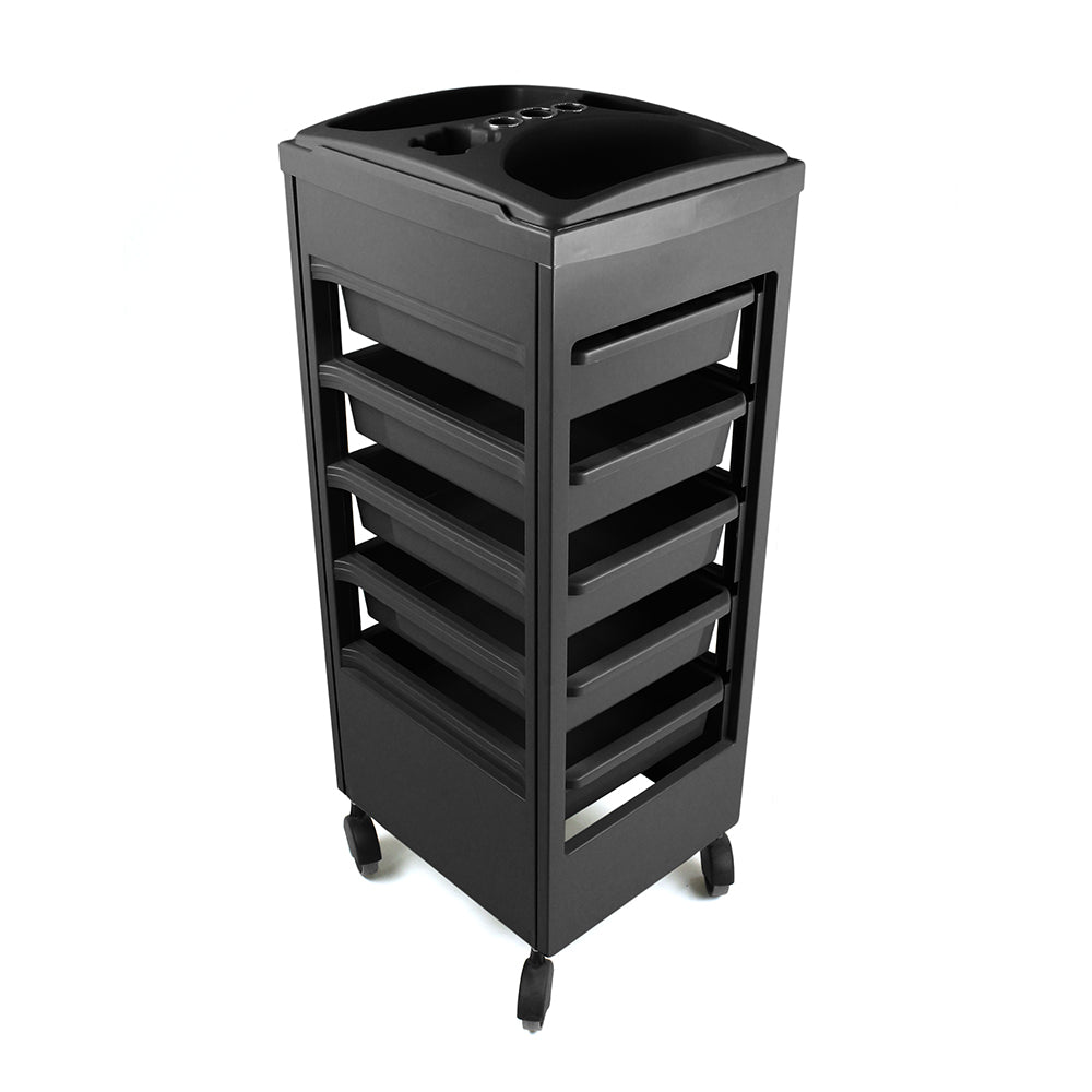 Marion 2 hairdressing trolley with anti-hair wheels