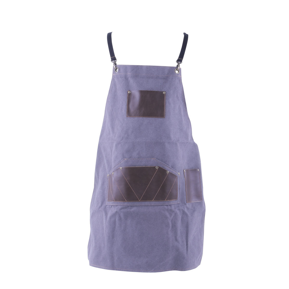 Barber Apron Grey Fabric Leather Pocket