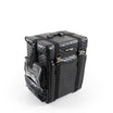 Black Faux Leather 4-Wheel Professional Suitcase VIENNE