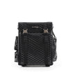 Black Faux Leather 4-Wheel Professional Suitcase VIENNE