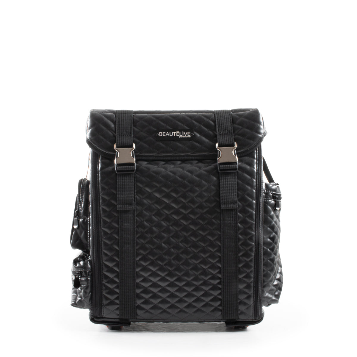 Black Faux Leather 4-Wheel Professional Suitcase VIENNE