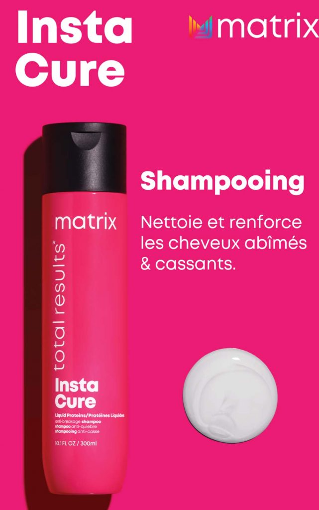 Le shampoing Inst Curl, pour nettoyer les cheveux en douceur et les renforcer.